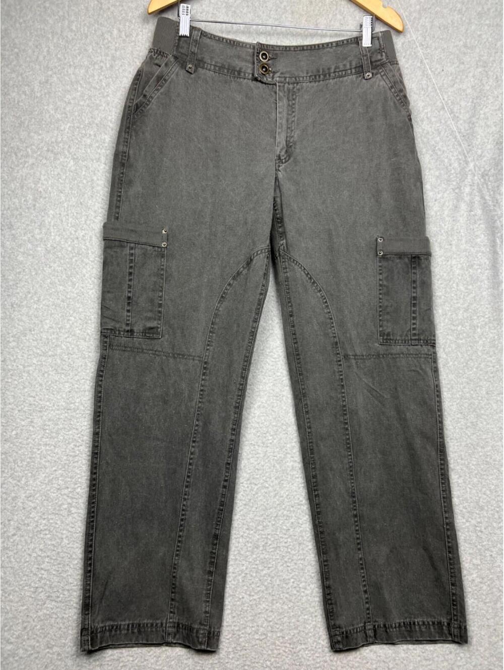 Y2K 90s Only Necessities Boyfriend Cargo Pants Womens 16W Ripstop Military